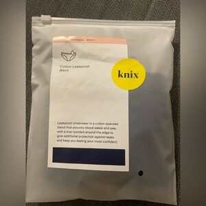 New - Knix Size Small Midnight Navy Leakproof Cotton Bikini